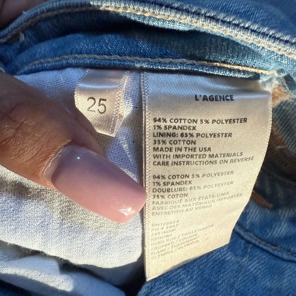 L'AGENCE Light Blue Flare Jeans - Picture 6 of 8